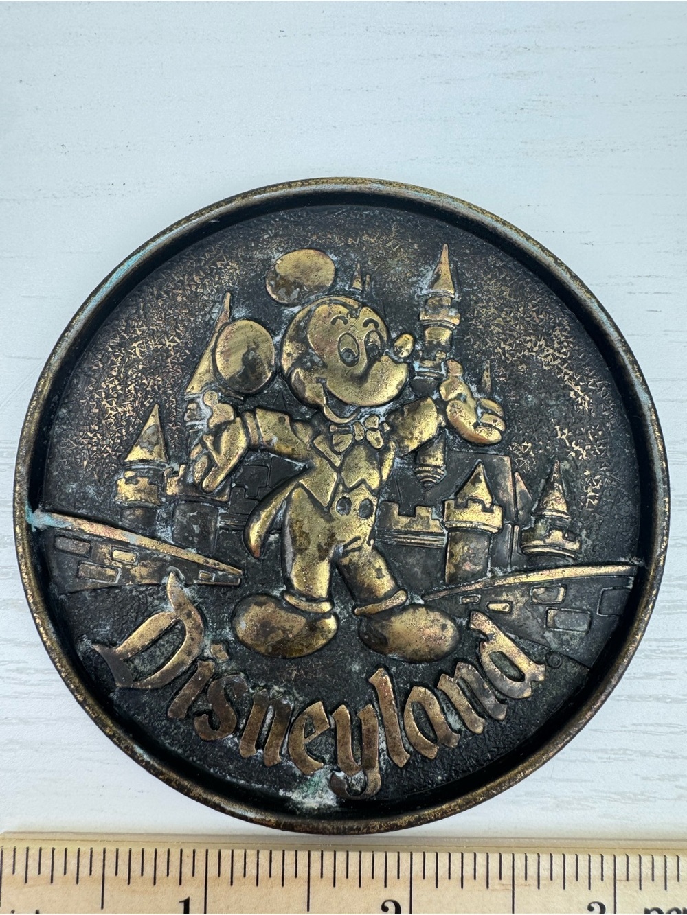 Vintage Disneyland Mickey Mouse Disneyana Trinket Tray Disney Coaster Decor
